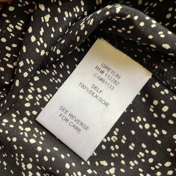 Greylin Black and White Asymmetrical Silk Tank Top - Picture 11 of 12